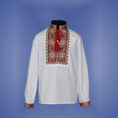 Embroidered shirt for boy "Parubok" red